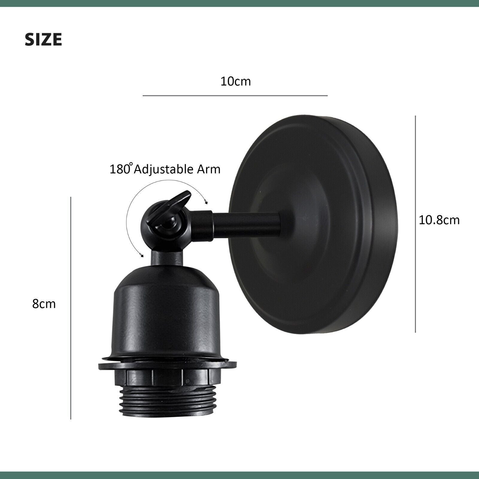 Vintage Industrial E27 Metal Wall Sconce Wall Mounted Light~6012