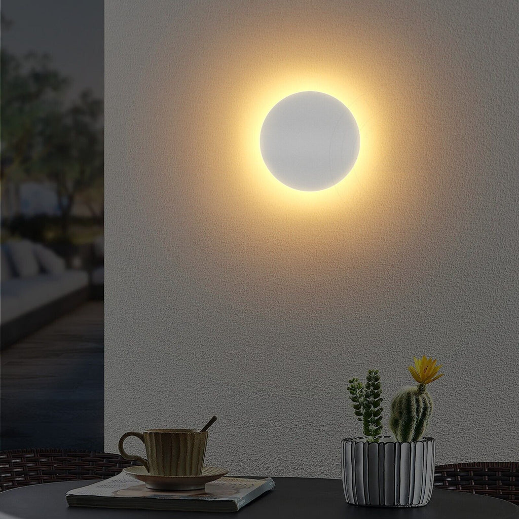 Modern 10W Round LED Wall Light Indoor & Outdoor Use ~5986