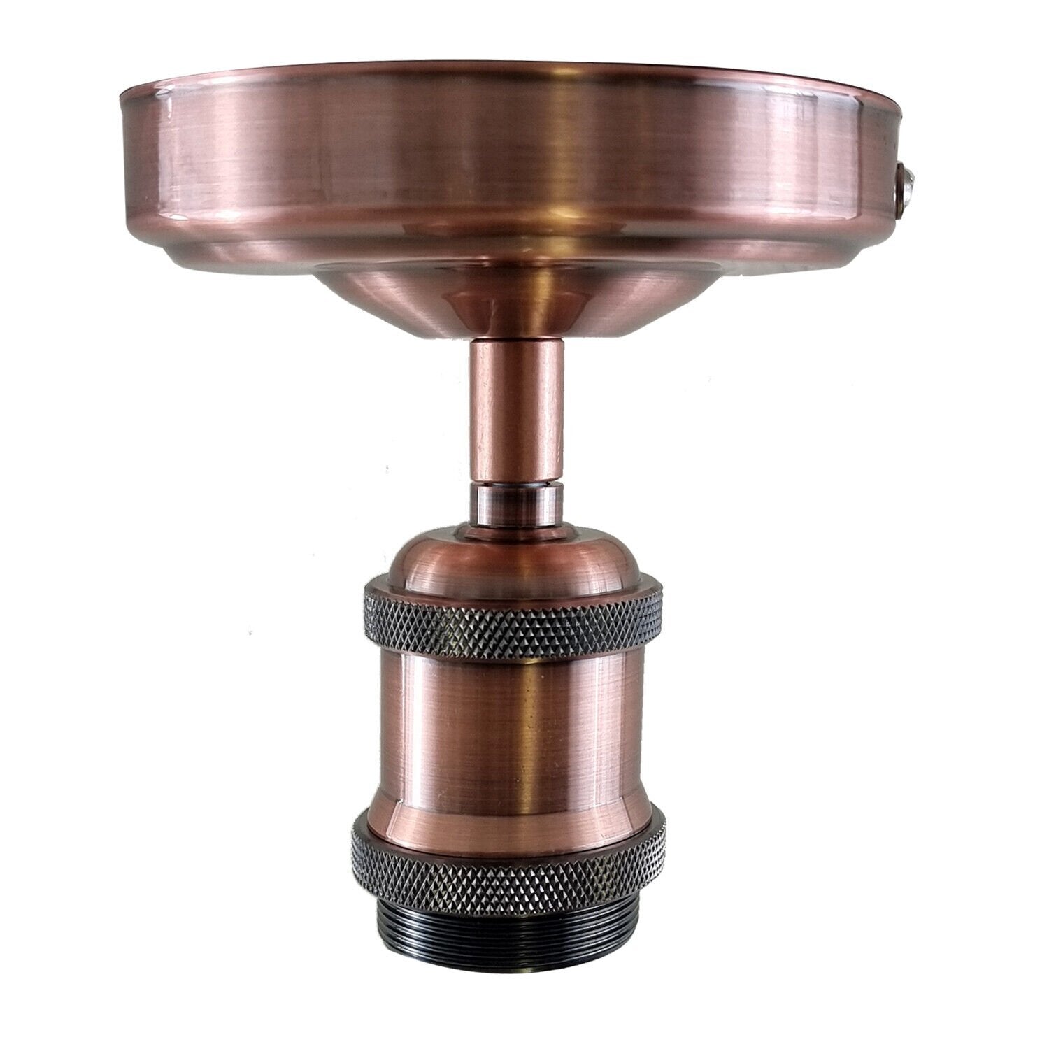 Industrial Flush Mount LED Ceiling Light Fixture, Modern Copper & Brass Finish