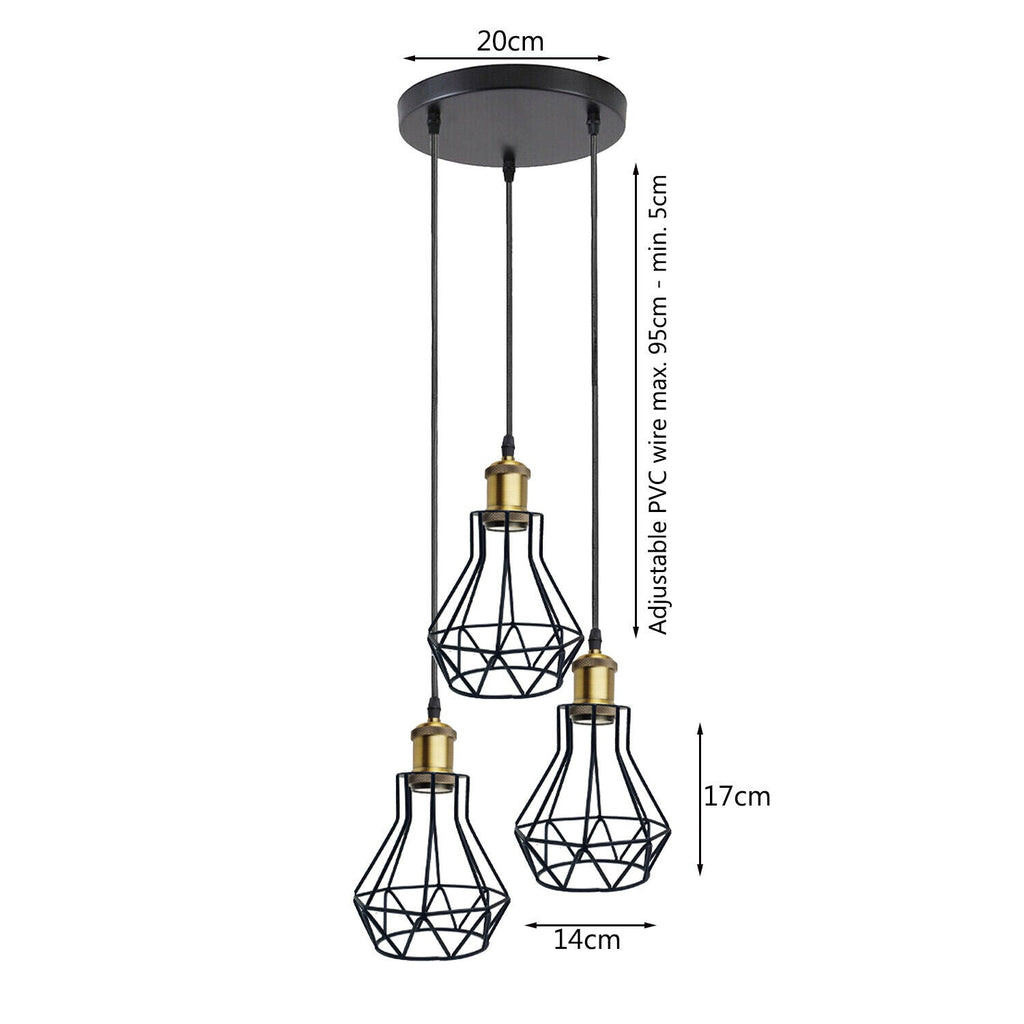 Cage 3 Light Pendant Lighting ~5660