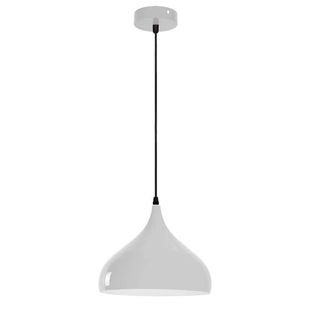 Industrial Retro Metal Pendant Light Fixture with Adjustable Cable for Home Decor
