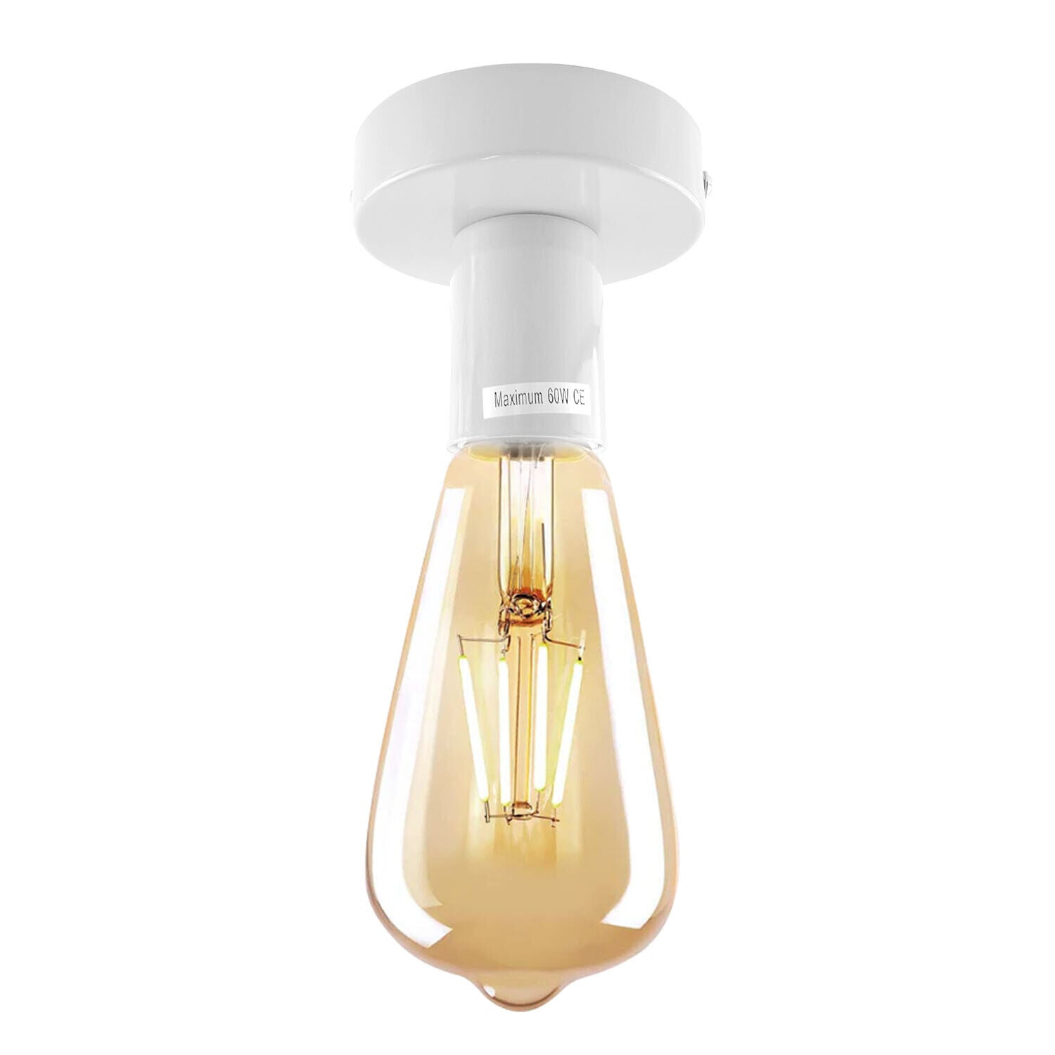 Vintage Flush Ceiling Light E27 Light Bulb Holder Light Socket ~6029