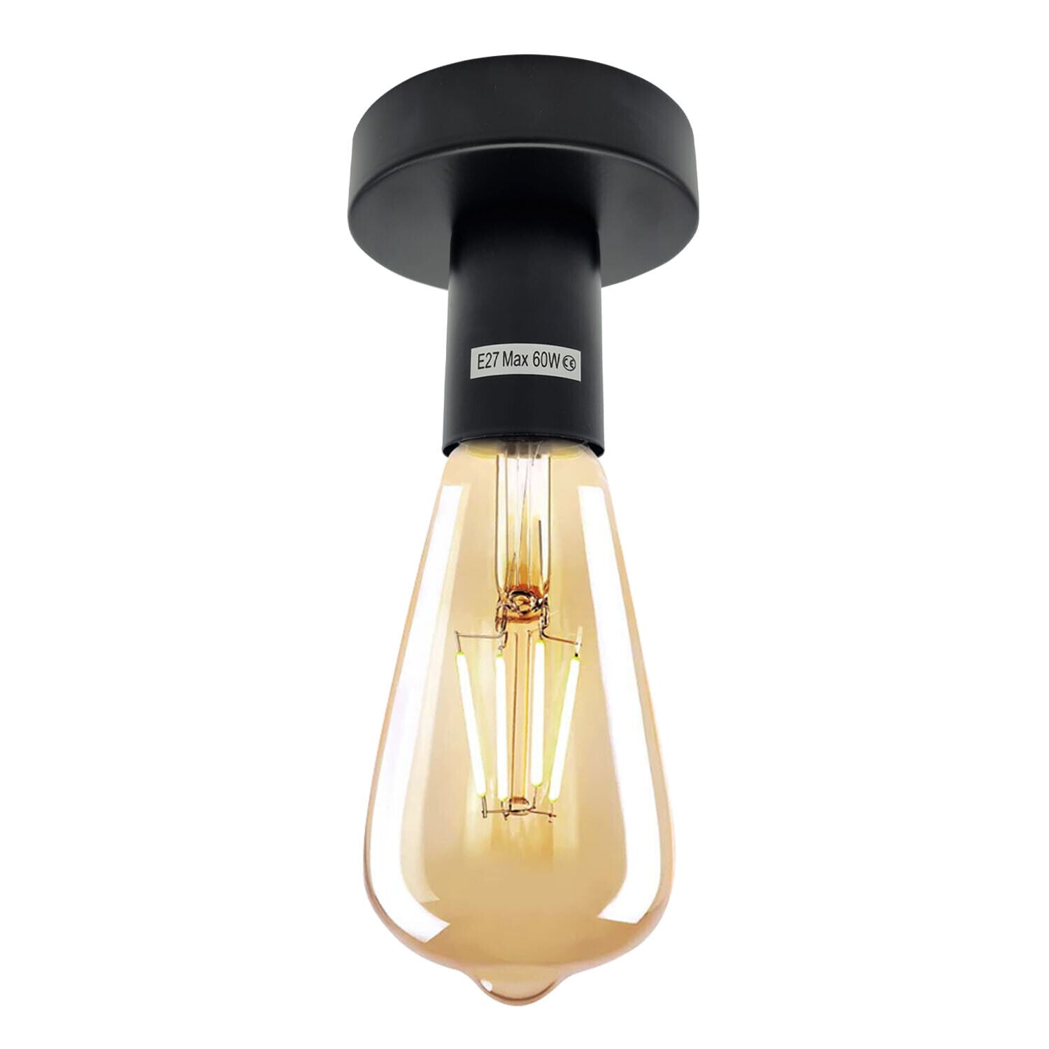 Vintage Flush Ceiling Light E27 Light Bulb Holder Light Socket ~6029