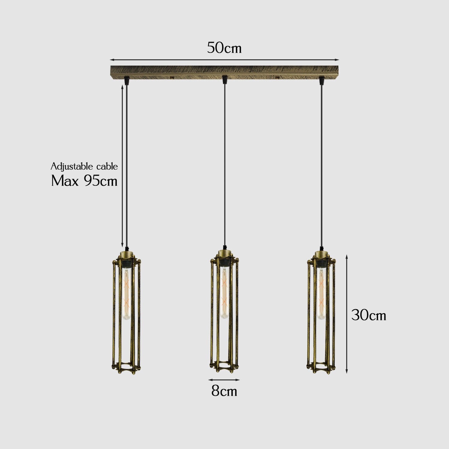 Industrial Metal Cage Pendant Light, Retro Hanging Ceiling Lamp Fixture