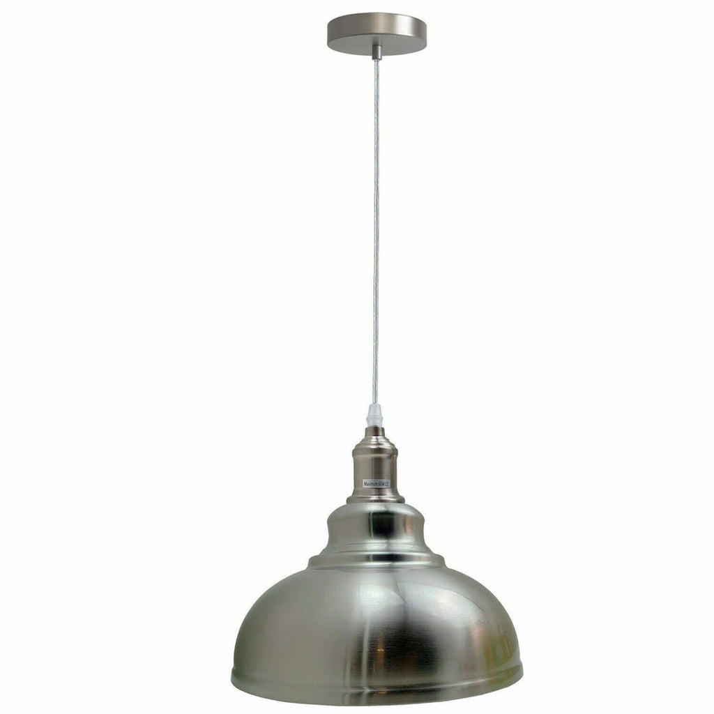 Vintage Industrial Metal Pendant Light Shade E27 Hanging Ceiling Lamp