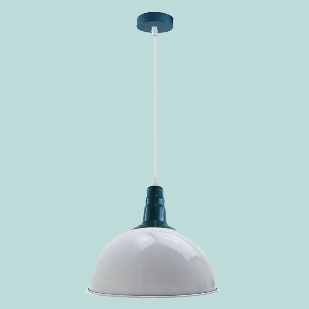 Modern Dome Metal Pendant Light for Kitchen Bar Area, Adjustable Cable