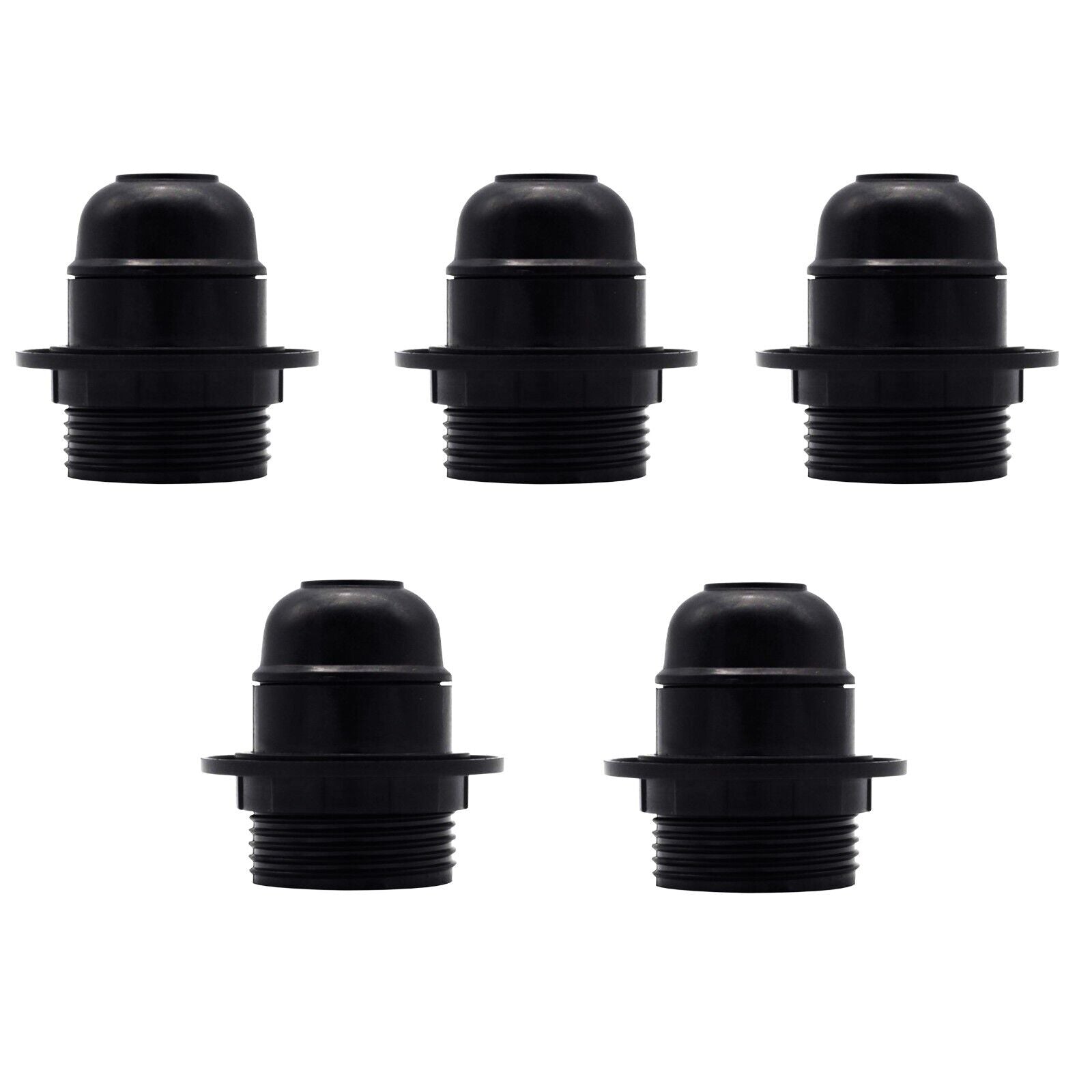 Durable E27 Plastic Screw Lamp Holder Pendant Socket for Edison Bulbs