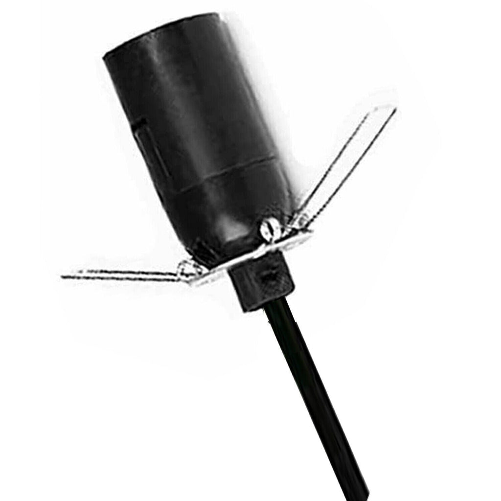 2M UK Plug E14 Salt Lamp Cord with Dimmer Switch Black