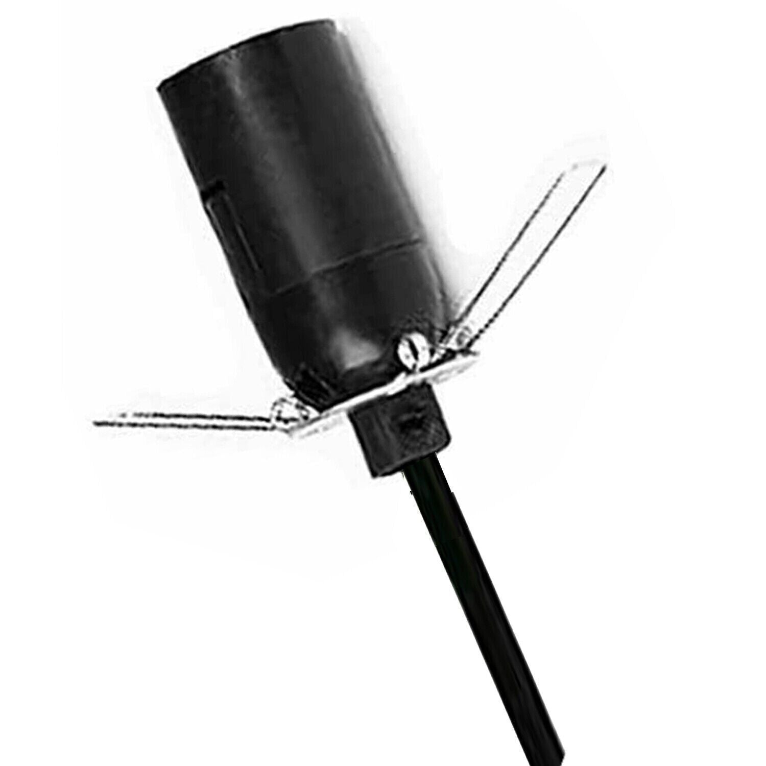 2M UK Plug E14 Salt Lamp Cord with Dimmer Switch Black