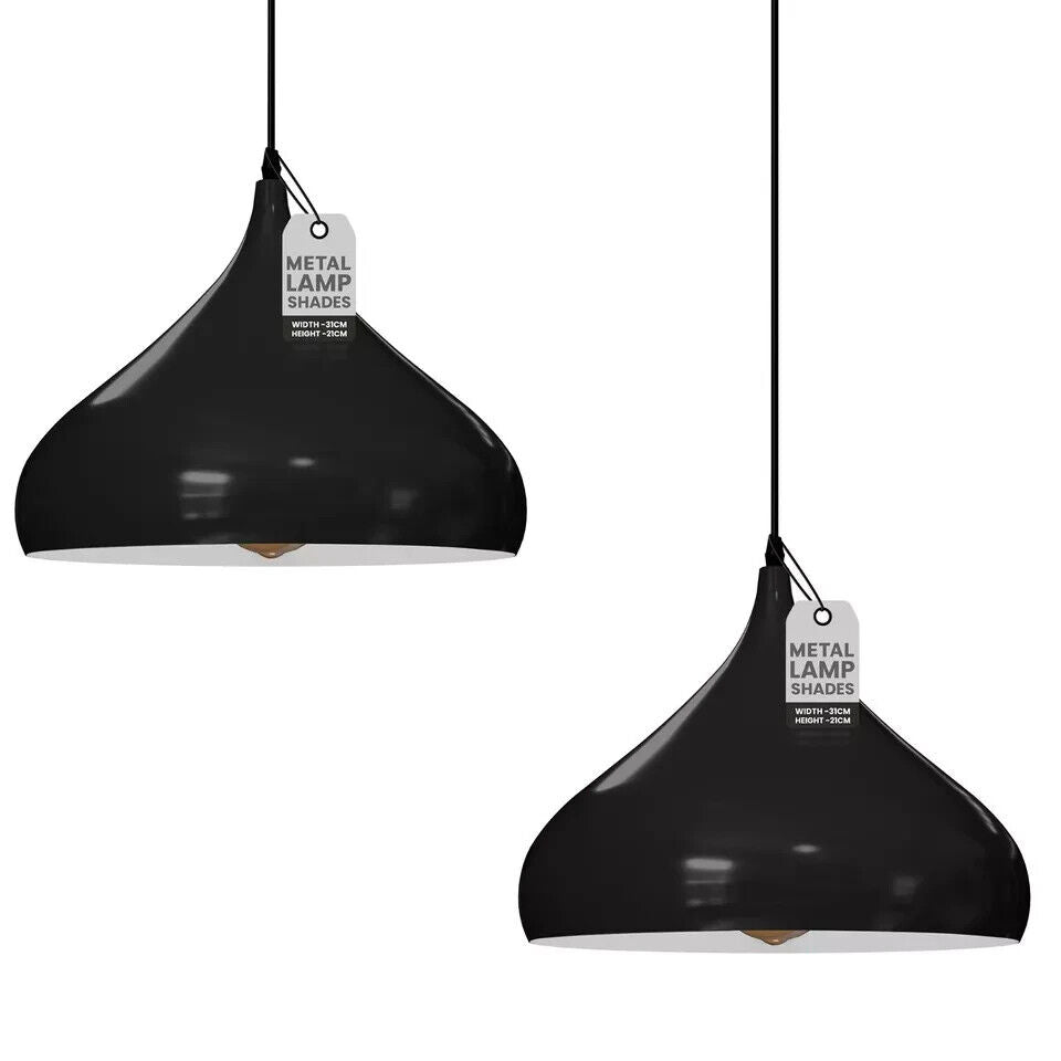 Vintage Industrial Metal Dome Ceiling Pendant Lamp Shade, Easy Install Style
