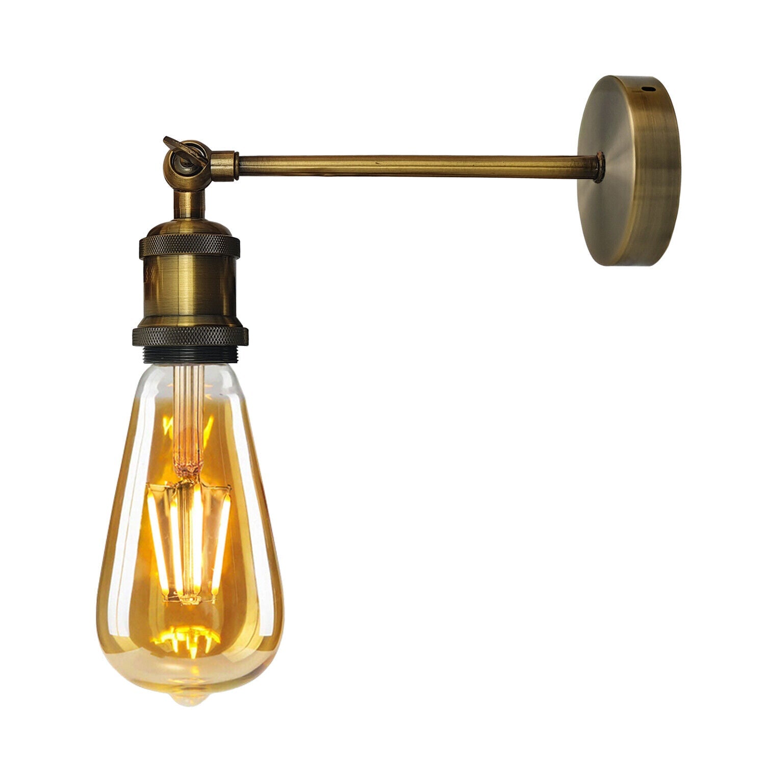 Vintage Industrial Metal Wall Sconce E27 Adjustable Arm Light Fixture