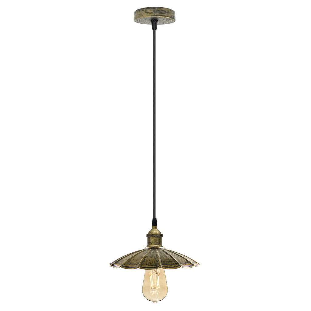 Vintage Industrial Metal Pendant Light Fixture E27 Retro Hanging Ceiling Lamp