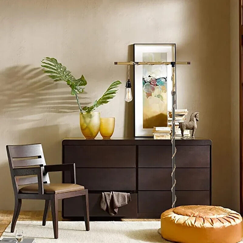 Twisted Hemp Rope Pendant Light Kit UK Plug, E27 Fitting ~6027