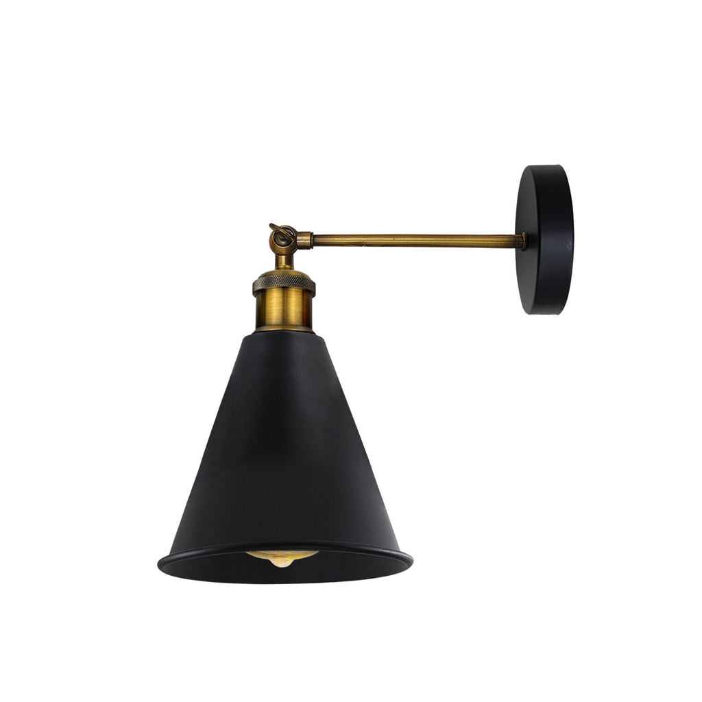 Industrial Black Metal Wall Sconce Light Fixture Retro Vintage Style Lamp