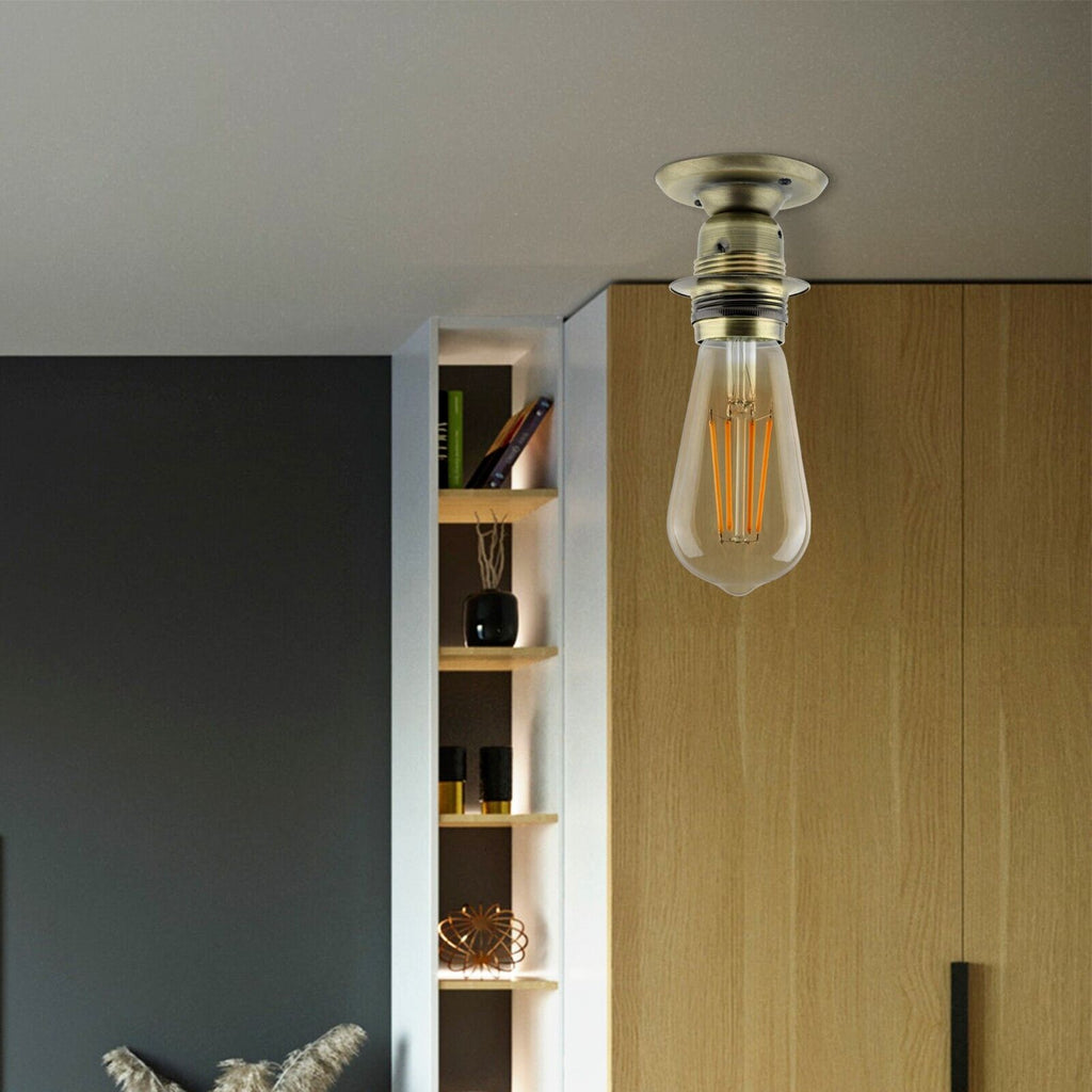 E27 Lamp Bulb Holder Vintage Edison Holder Light Fitting ~6017