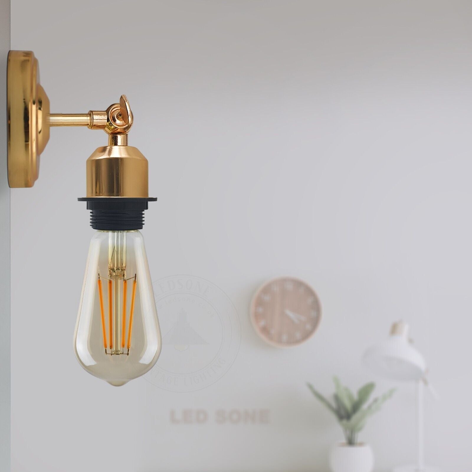 Adjustable Arm Vintage Industrial Metal Wall Sconce E27 Light Fixture