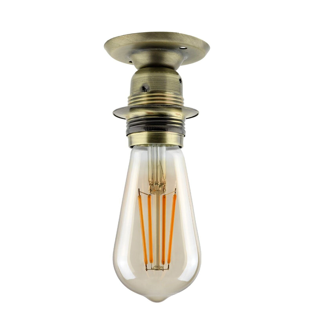 Retro Industrial E27 Lamp Bulb Holder, Edison Screw Light Fitting for Style