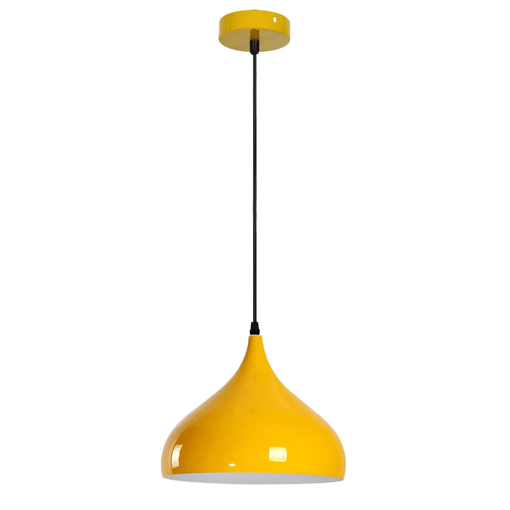 Industrial Retro Metal Pendant Light Fixture with Adjustable Cable for Home Decor