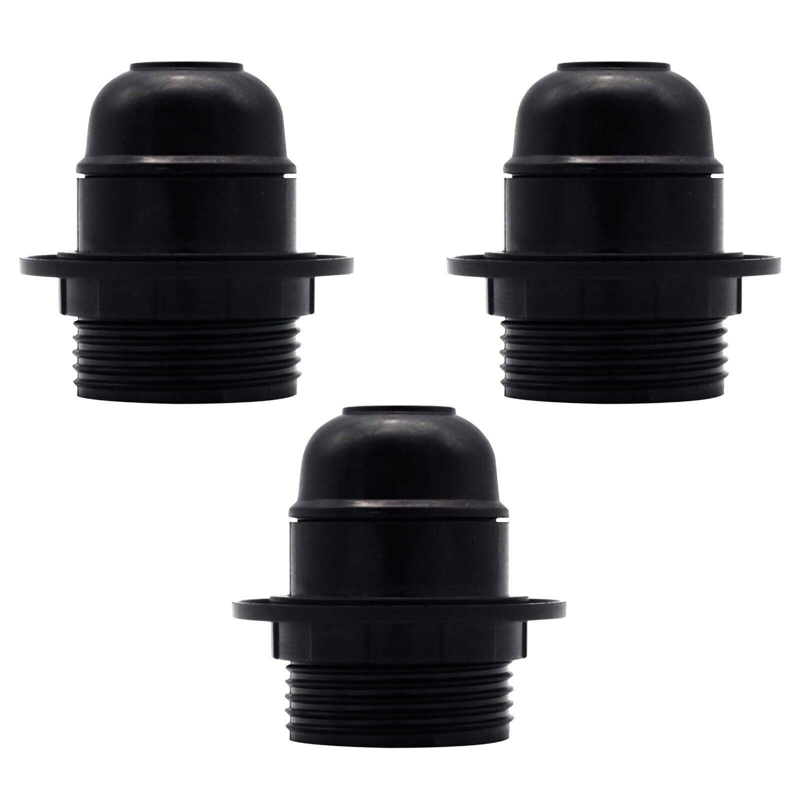 Durable E27 Plastic Screw Lamp Holder Pendant Socket for Edison Bulbs