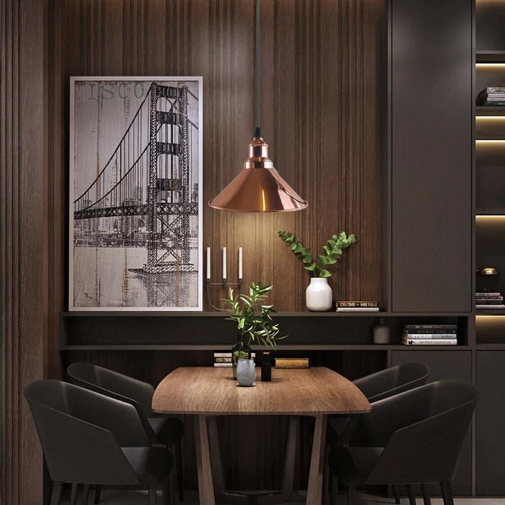 Industrial Metal Refurbished Cone shade Ceiling Pendant Light ~ 5738