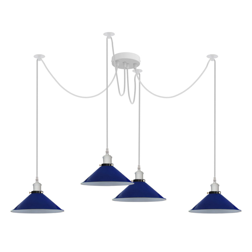 Industrial Spider Multi-Pendant Loft Ceiling Light Fixture E27 Retro Style