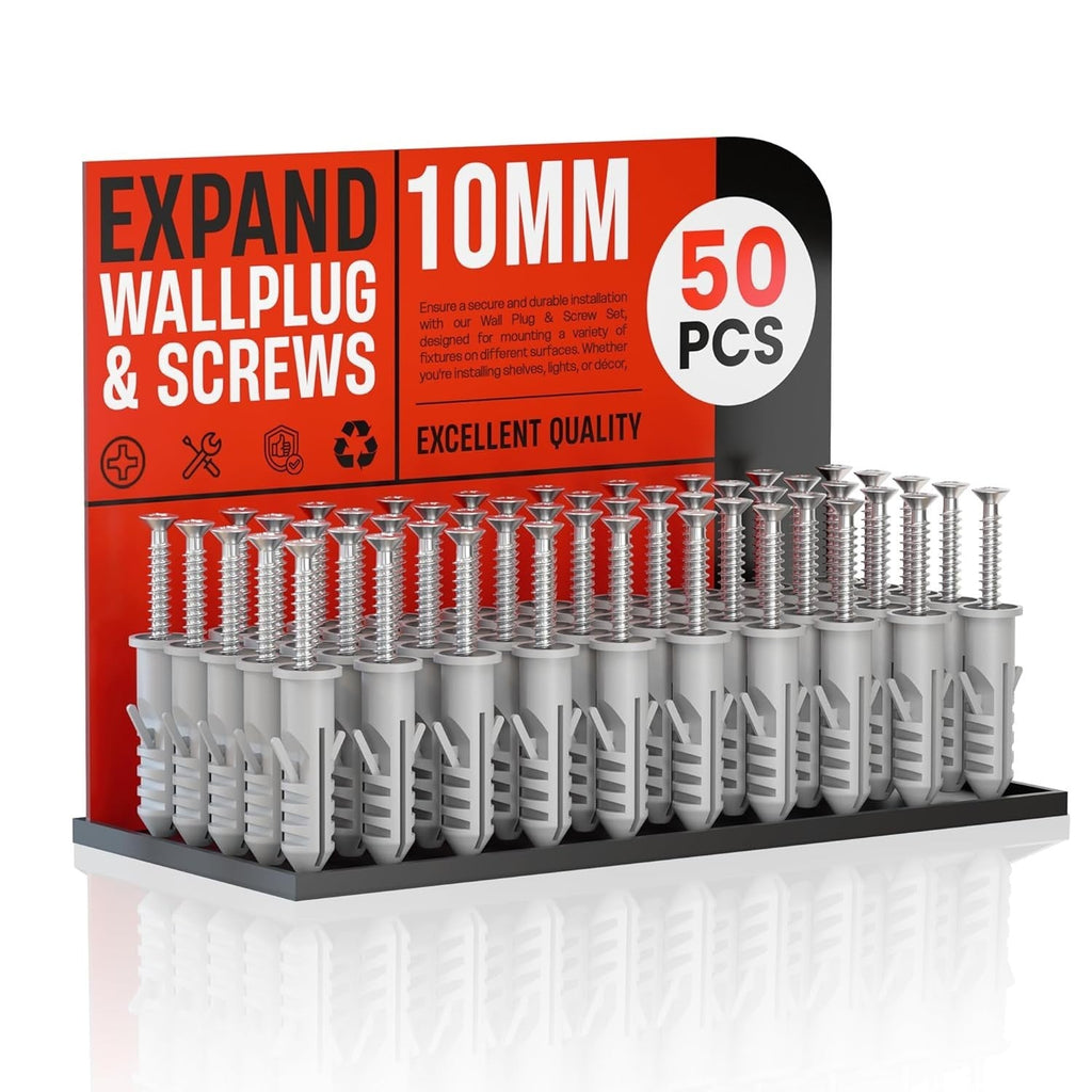 Raw Wall Plugs Screw Fixing Wall Expansion Brick Stone Concrete Grey Wall Plugs ~6230