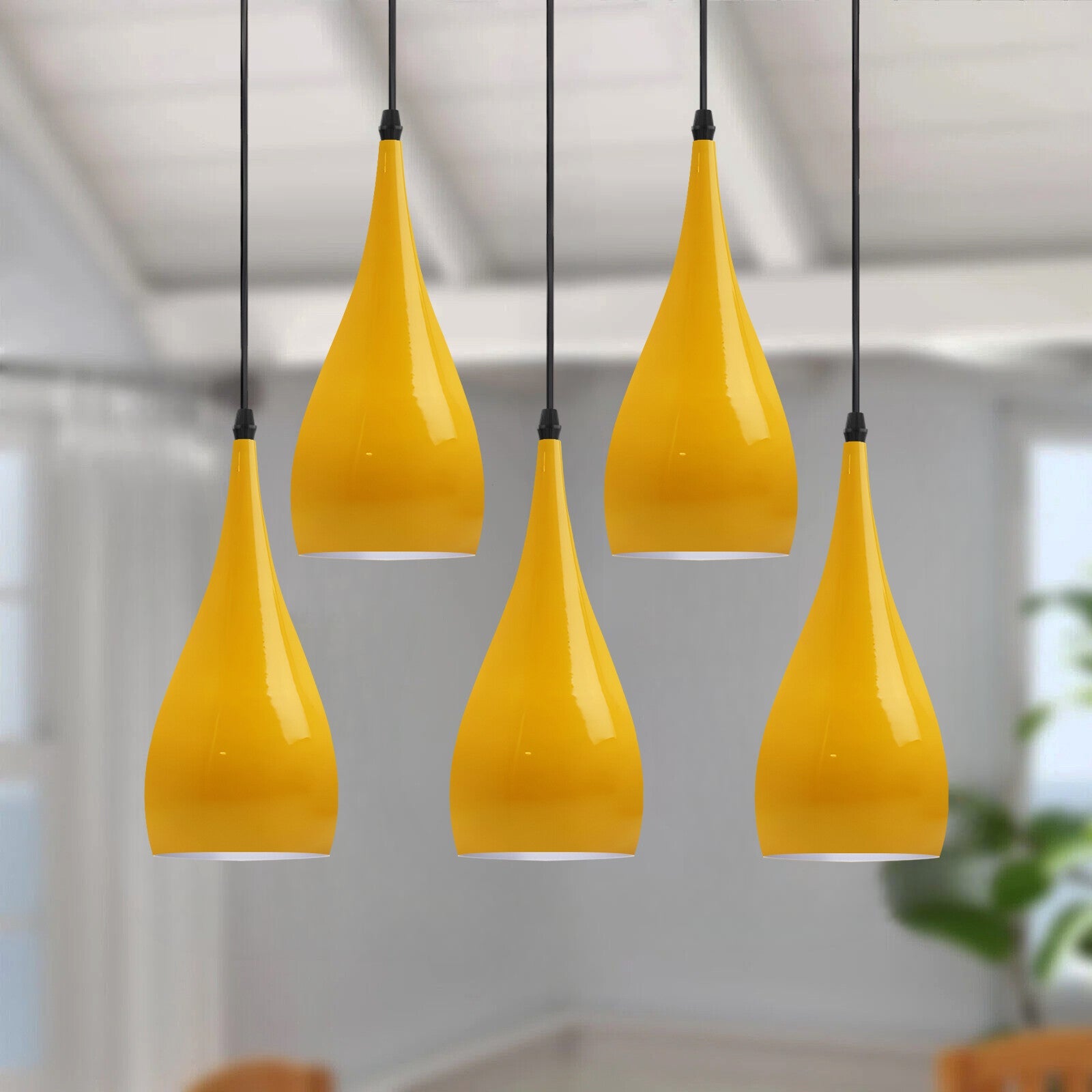 Vintage 5 Way Ceiling Pendant Light Industrial Hanging Suspended Lamp ~6107