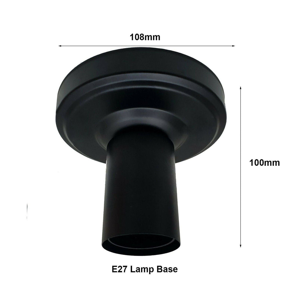 Ceiling Lamp Black Holder E27 Light Bulb Holder Light ~6033