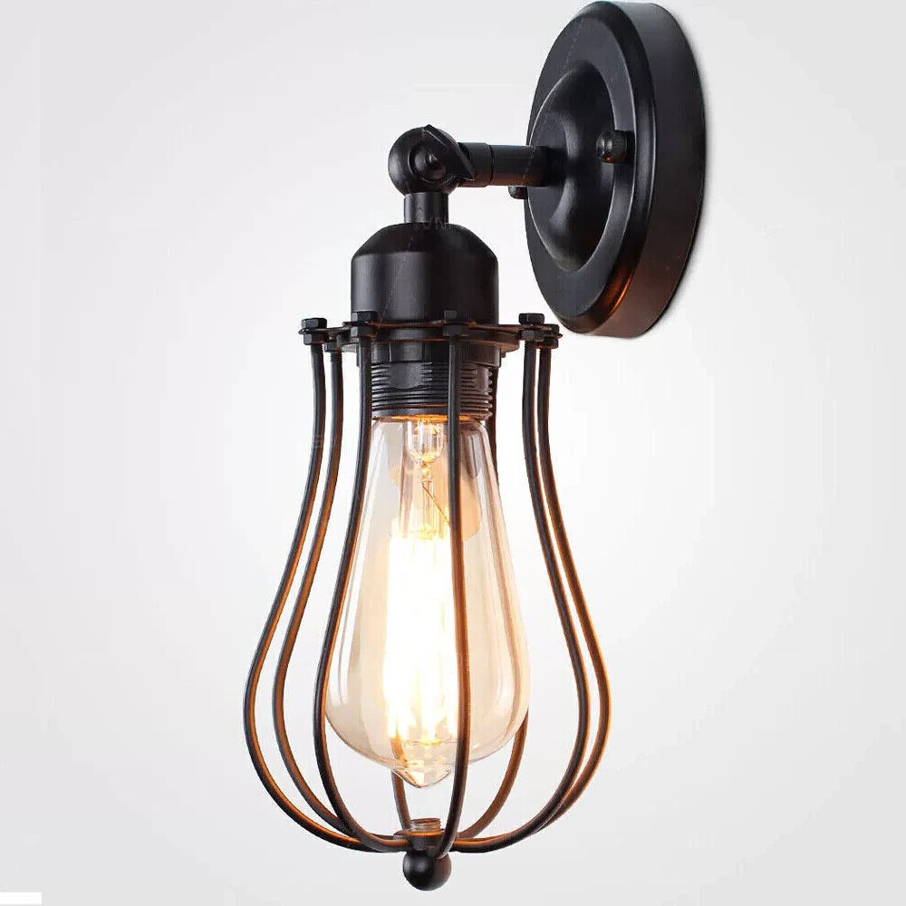 Vintage Wall Light Industrial Cage Wall Lights Lamps ~ 6004
