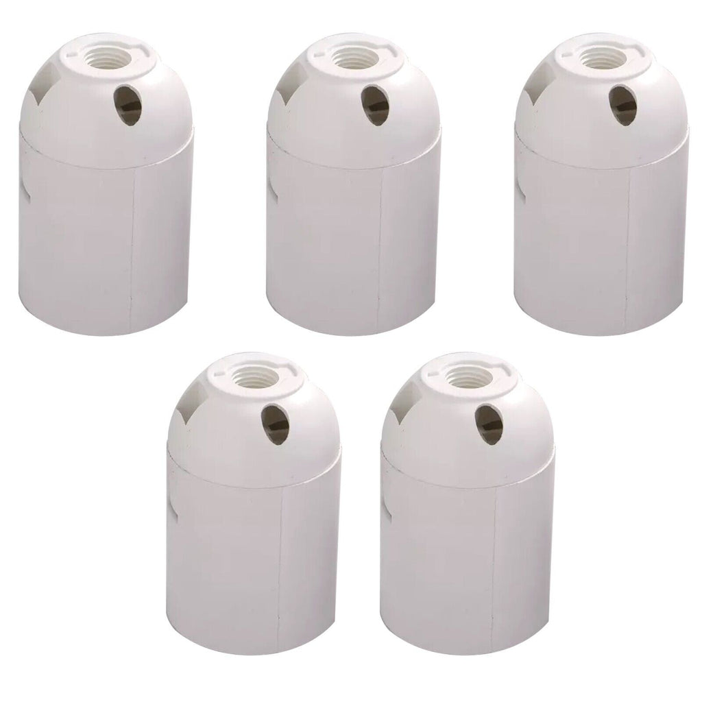 White E27 Edison Screw Ceiling Pendant Light Lamp Bulb Holder Fitting