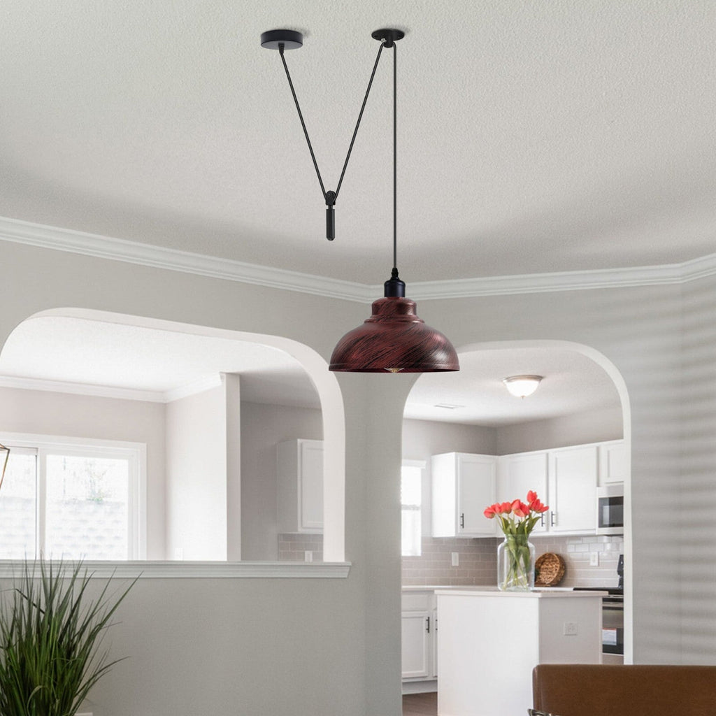 1-Way Spider Pendant Light | Industrial Curvy Hanging Lamp ~6234