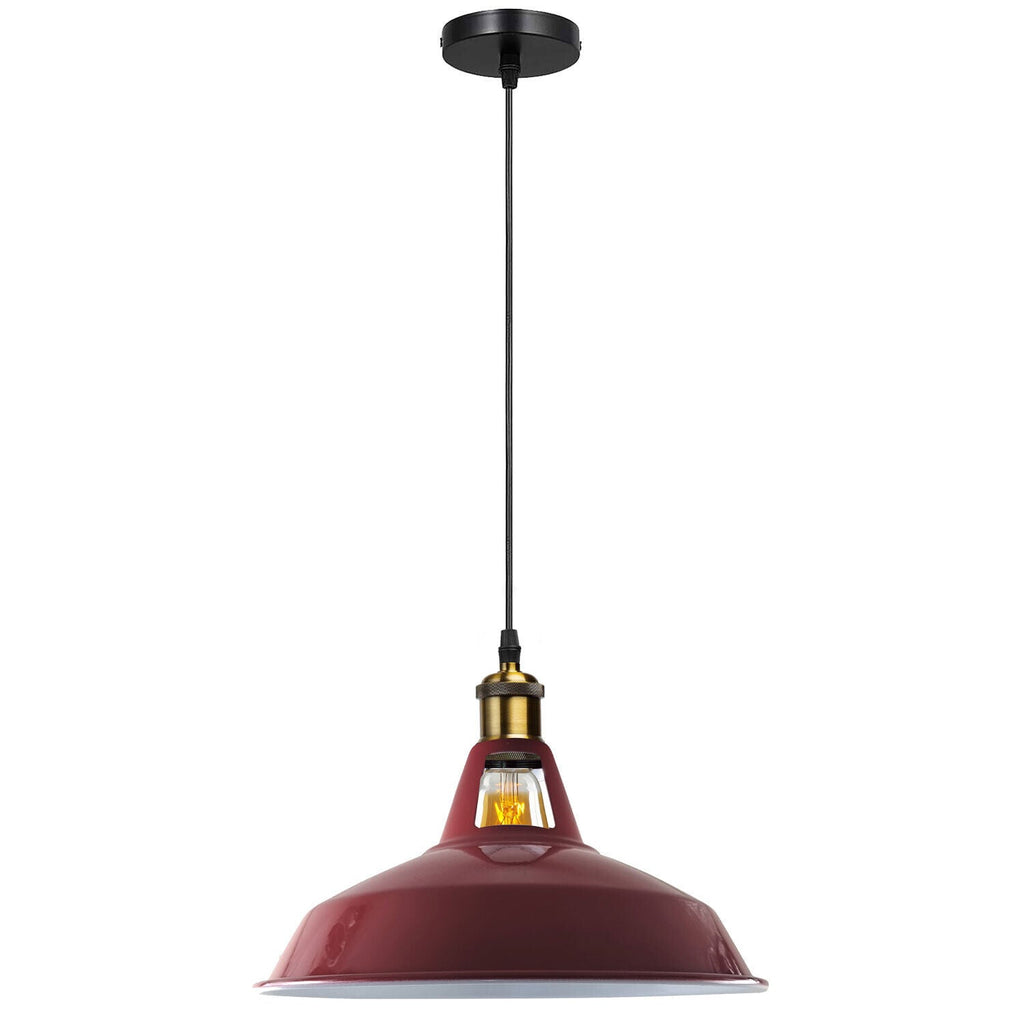 Modern Metal Cone Pendant Light Fixture, Adjustable Hanging LED Lamp Shade