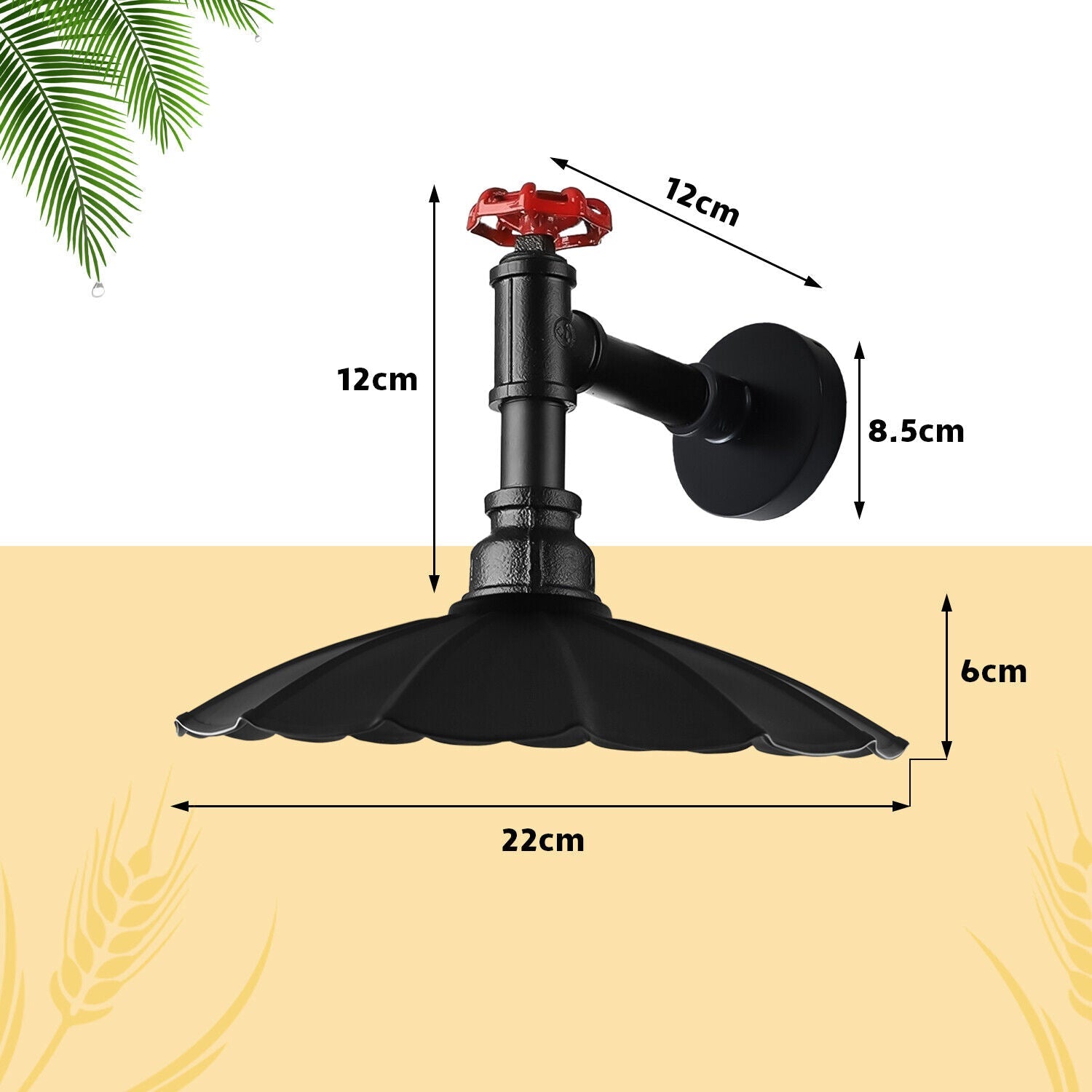 Industrial Pipe Wall Lighting Fixture ~ 5861