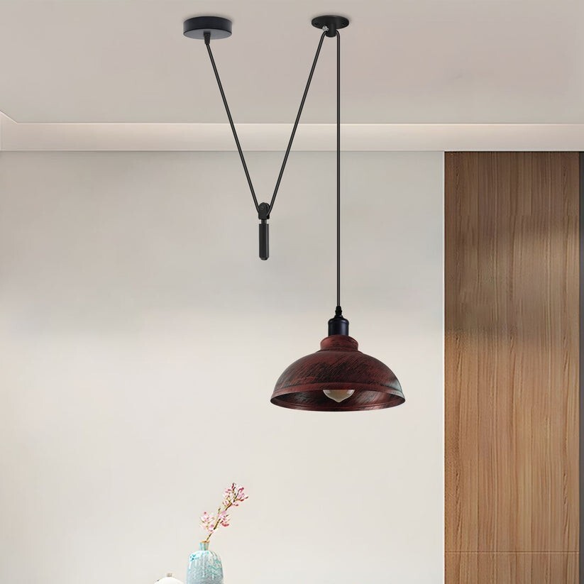 1-Way Spider Pendant Light | Industrial Curvy Hanging Lamp ~6234