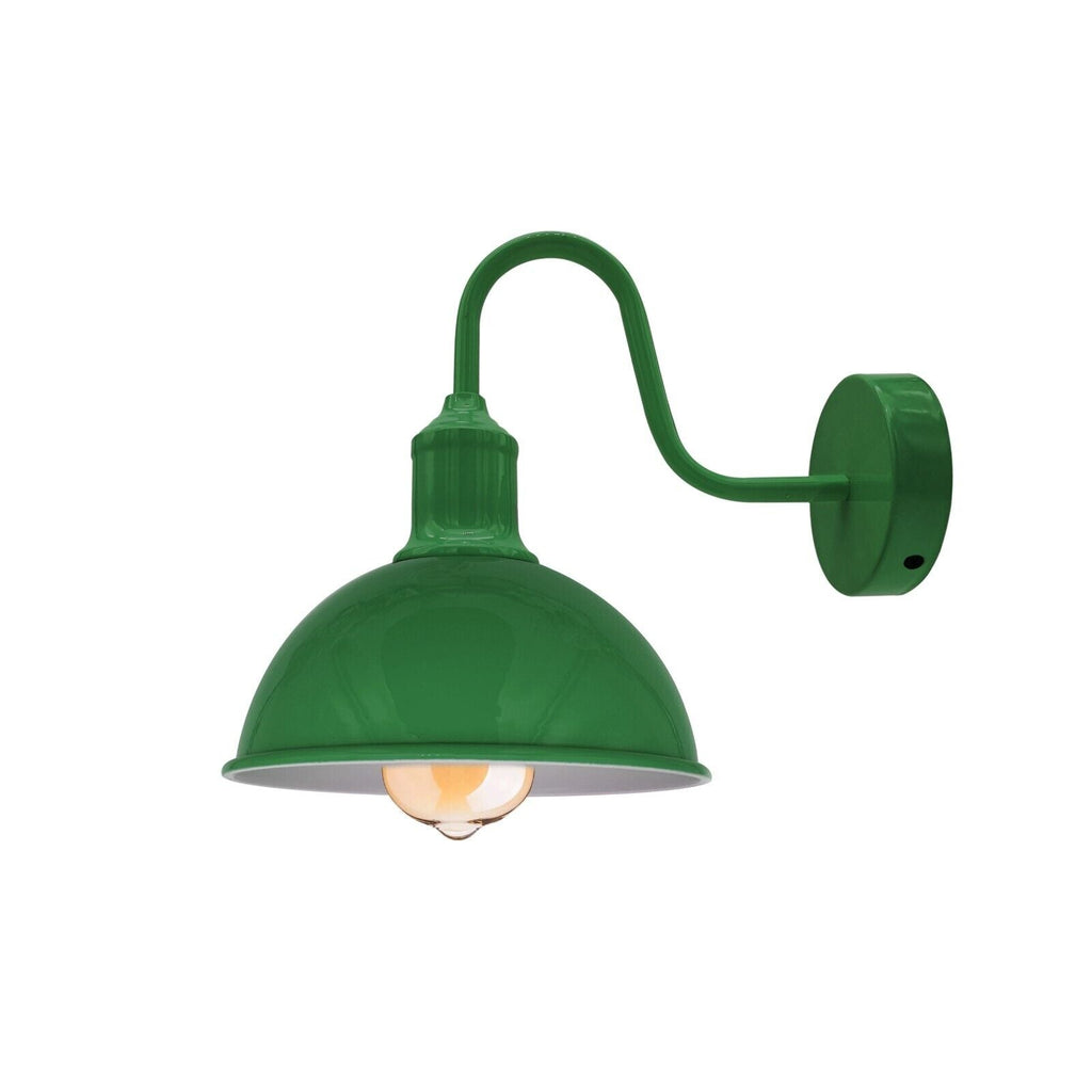 Vintage Industrial Dome Metal E27 Wall Sconce Light Fixture Indoor