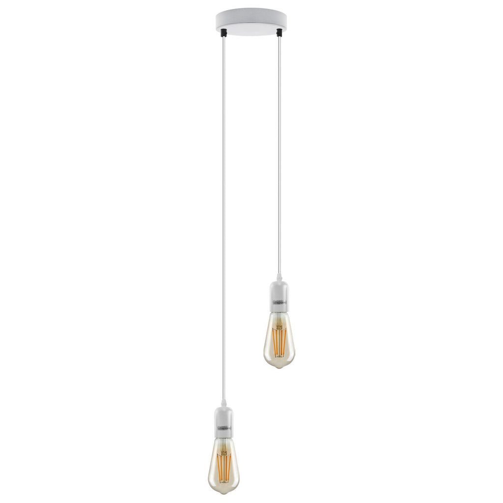 Modern White E27 Multi-Light Ceiling Pendant Lamp Kit Max 60W
