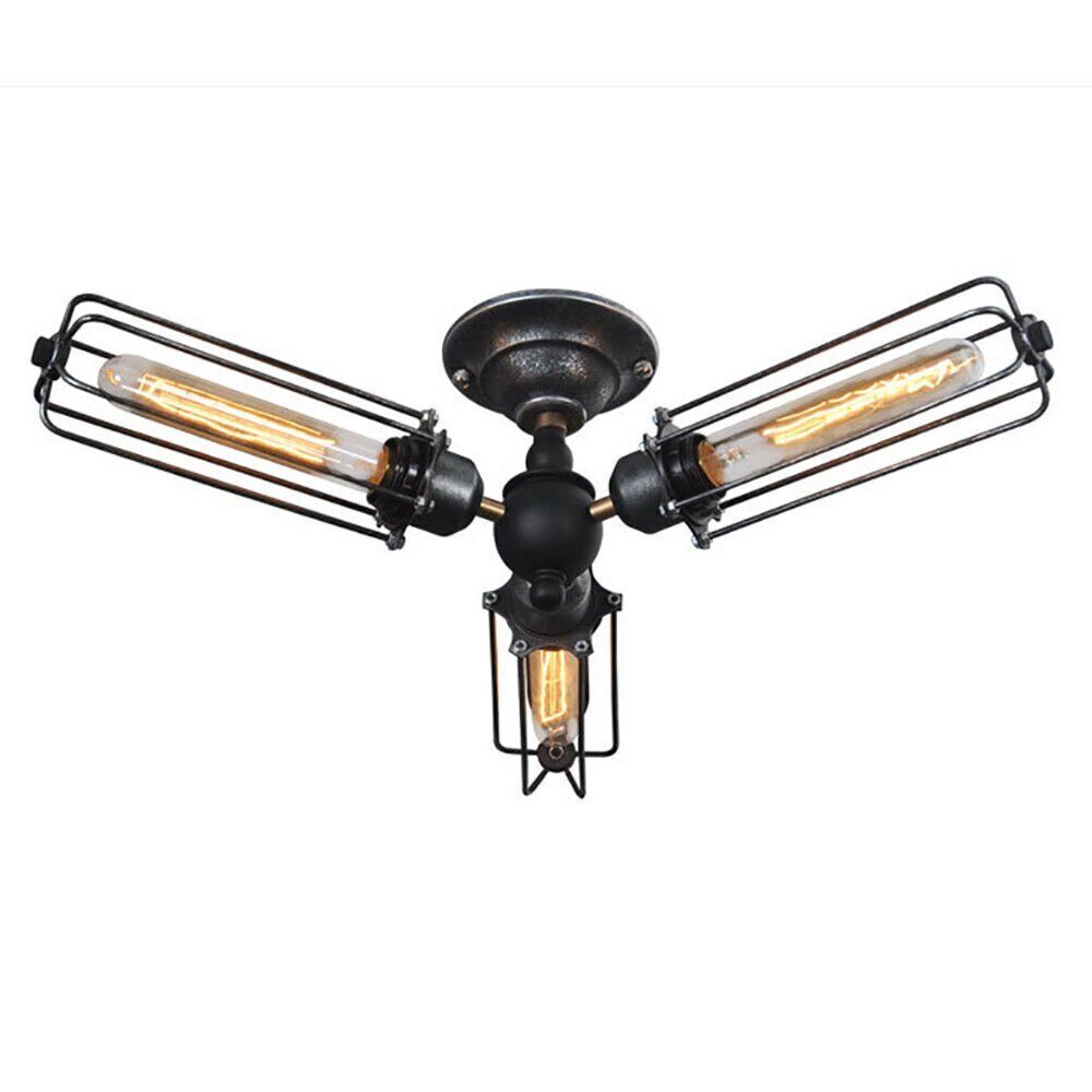 Long Tube Hanging Ceiling Pendant Lights Metal Cage Lampshade ~6142