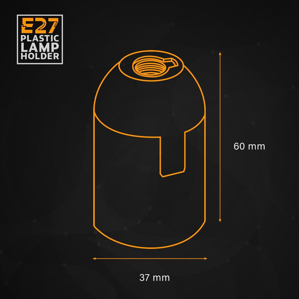 White E27 Edison Screw Socket Pendant Ceiling Light Lamp Bulb Holder