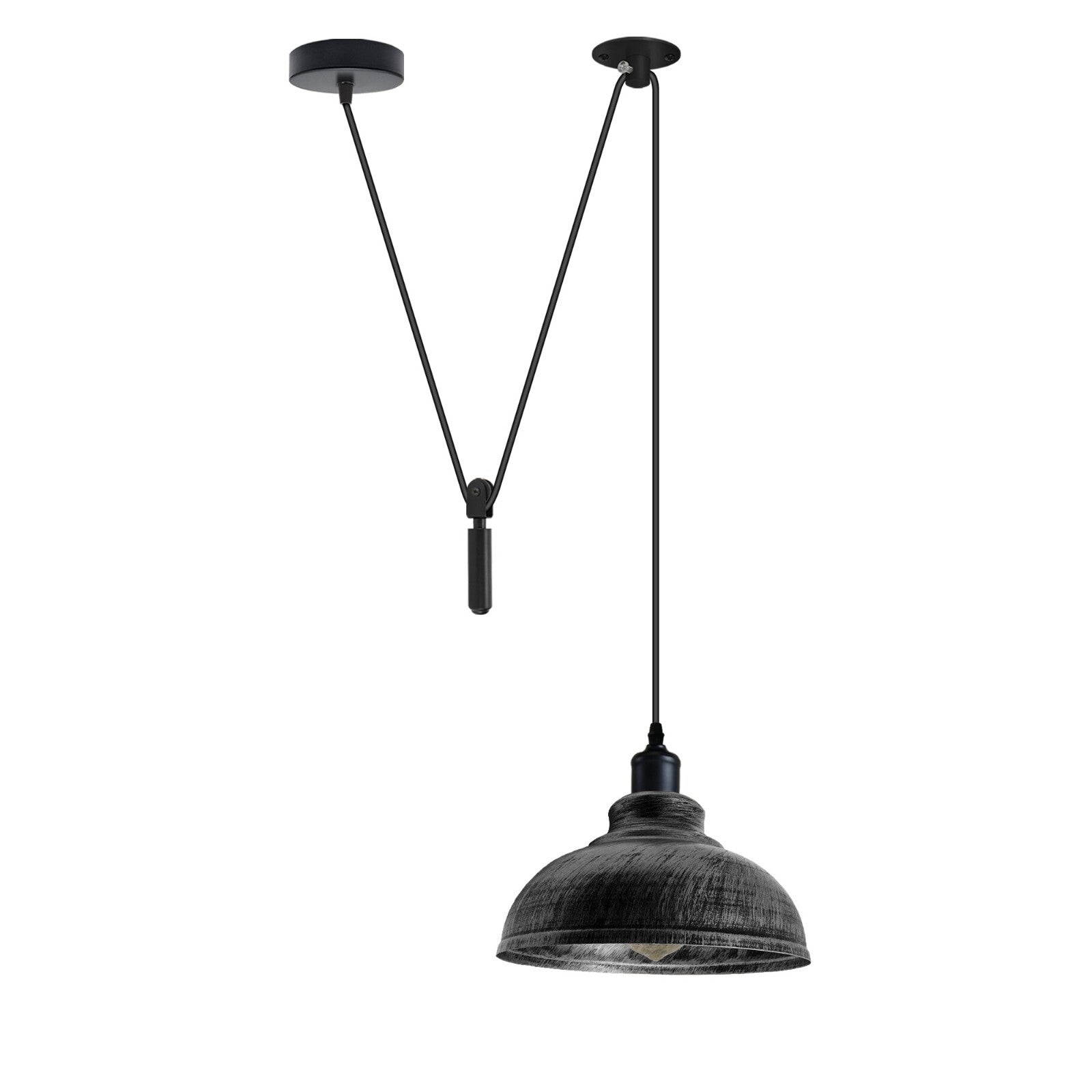 1-Way Spider Pendant Light | Industrial Curvy Hanging Lamp ~6234