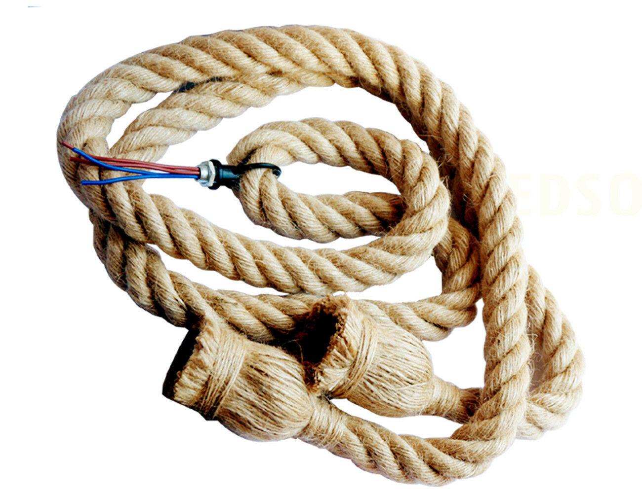 Vintage Hemp Rope Ceiling Pendant Lamp Light ~ 6040