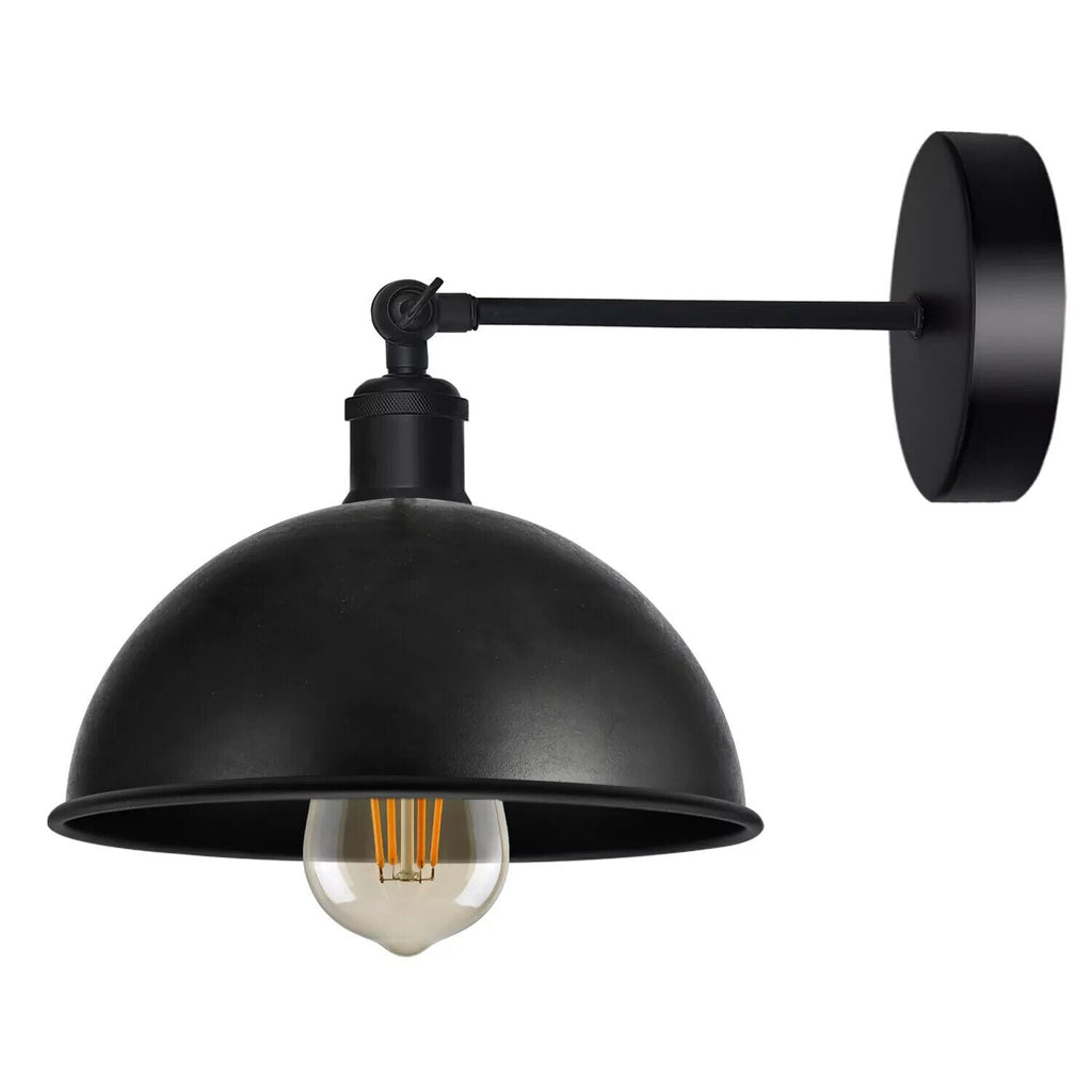 Industrial Black Metal Wall Sconce Light Fixture Retro Vintage Style Lamp