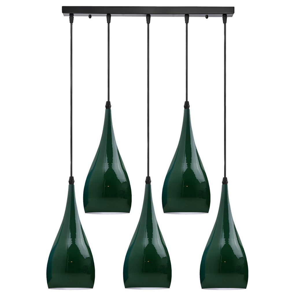 Vintage Industrial 5-Light Teardrop Ceiling Pendant Lamp Fixture