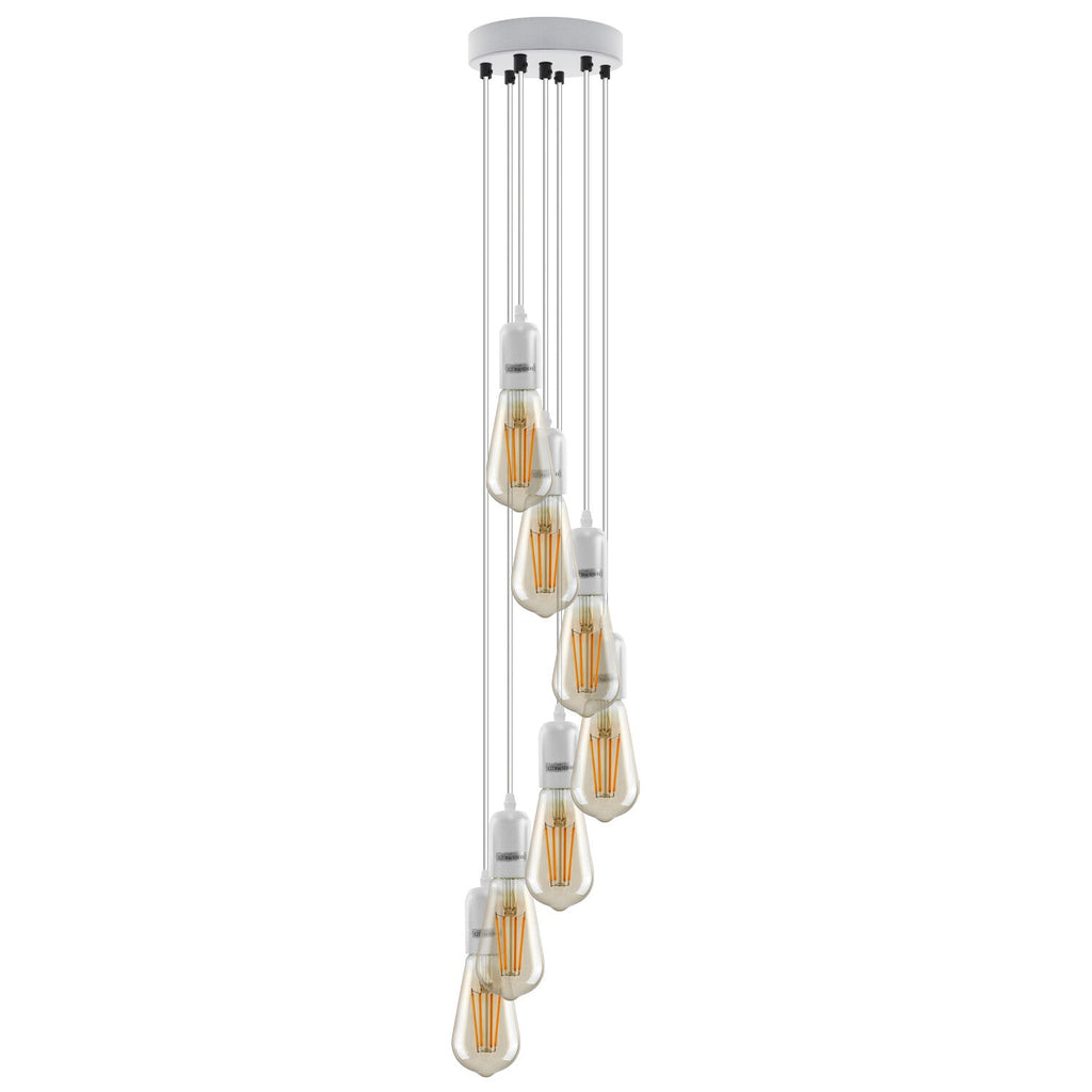 Modern White E27 Multi-Light Ceiling Pendant Lamp Kit Max 60W