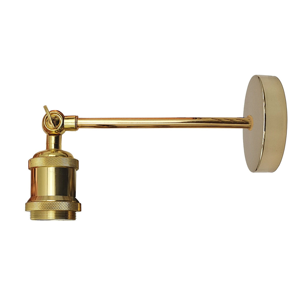 Vintage Industrial Metal Wall Sconce with Adjustable Arm, E27 Bulb Compatible