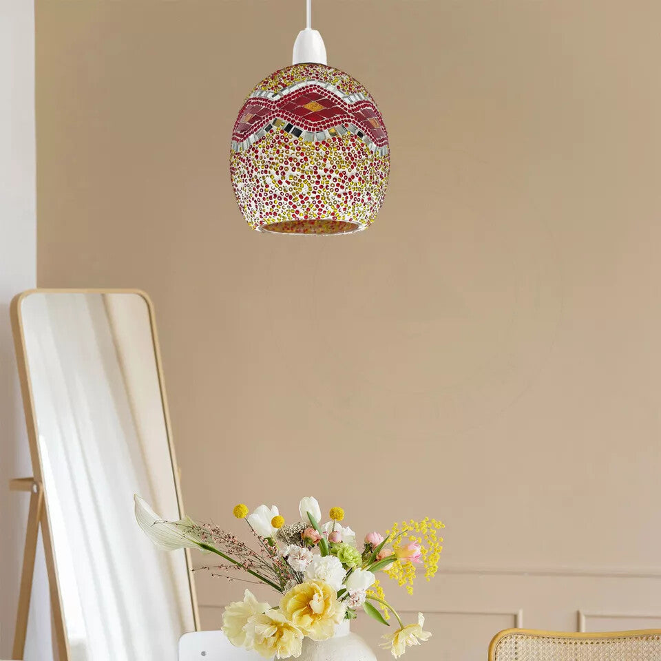 Easy Fit Pendant Modern Glass Globe Lampshade ~6098