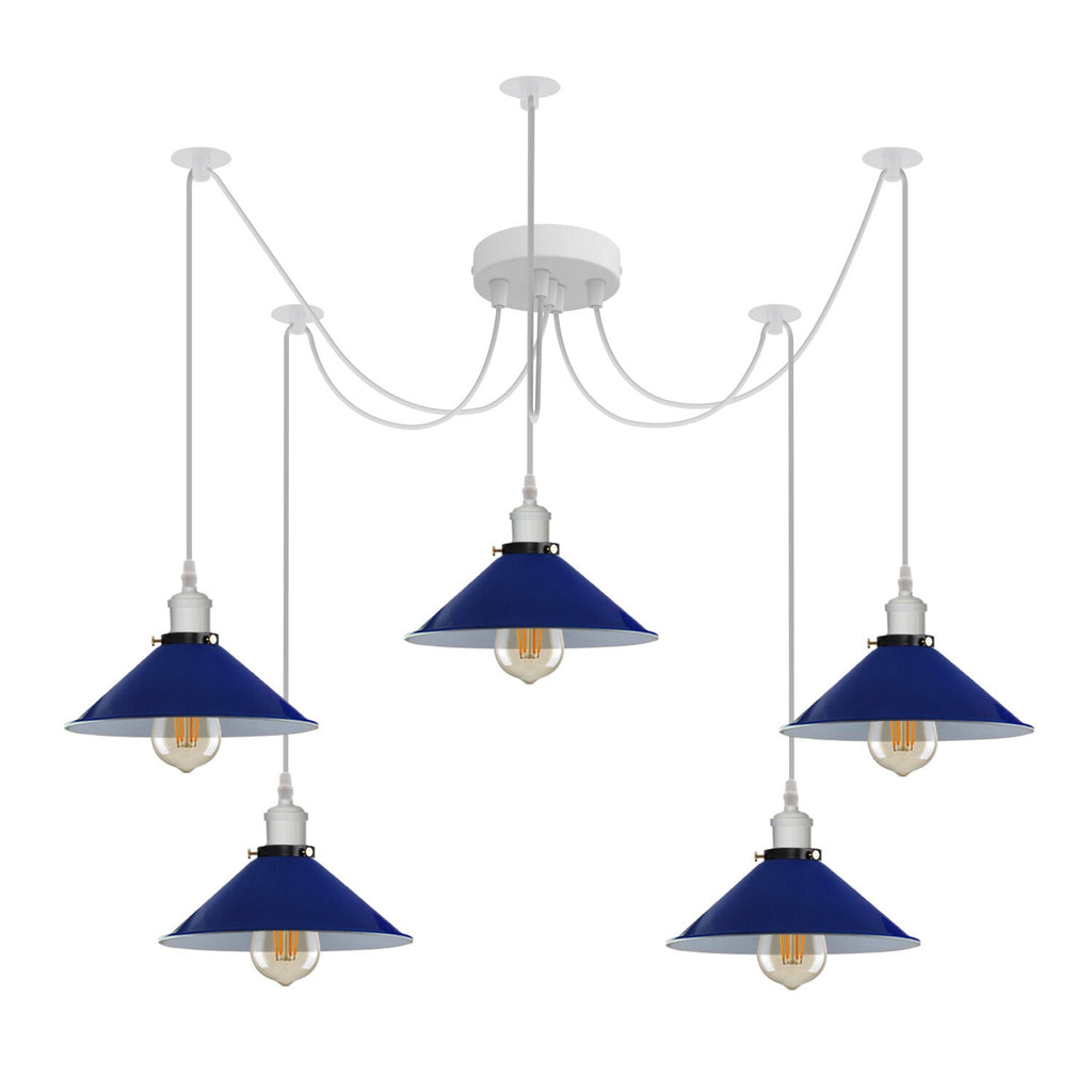 Industrial Spider Multi-Pendant Loft Ceiling Light Fixture E27 Retro Style