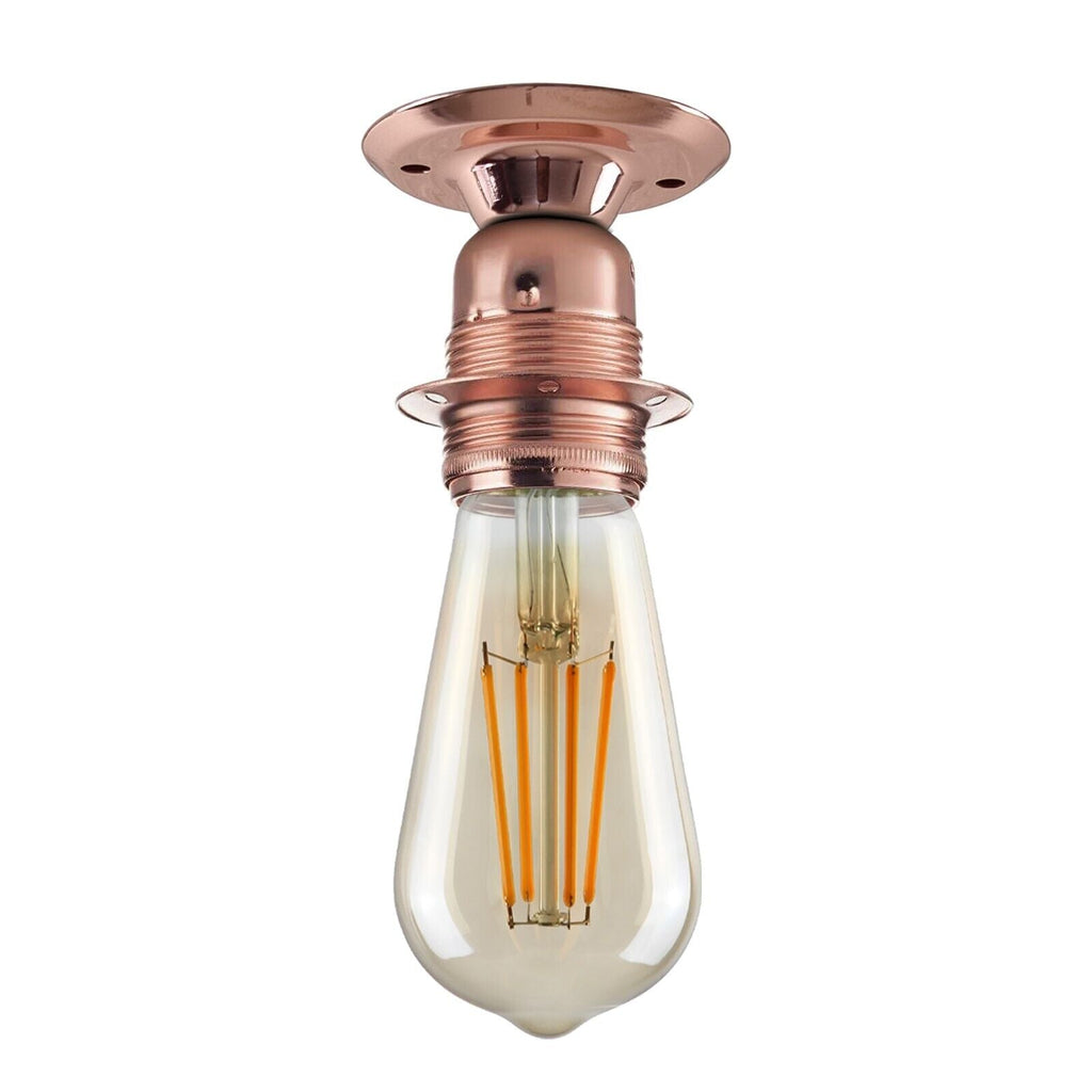 Retro Industrial E27 Lamp Bulb Holder, Edison Screw Light Fitting for Style