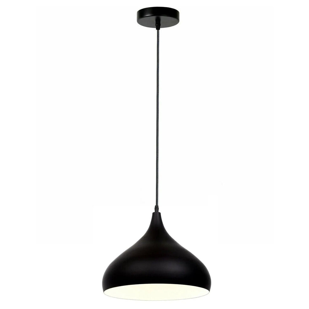 Industrial Retro Metal Pendant Light Fixture with Adjustable Cable for Home Decor