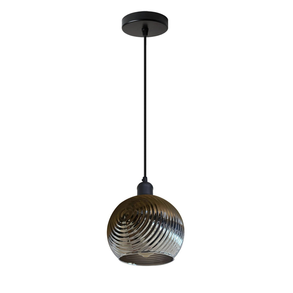 Industrial Retro Pendant Ceiling Light with Clear Glass Shade E27 Edison Ready