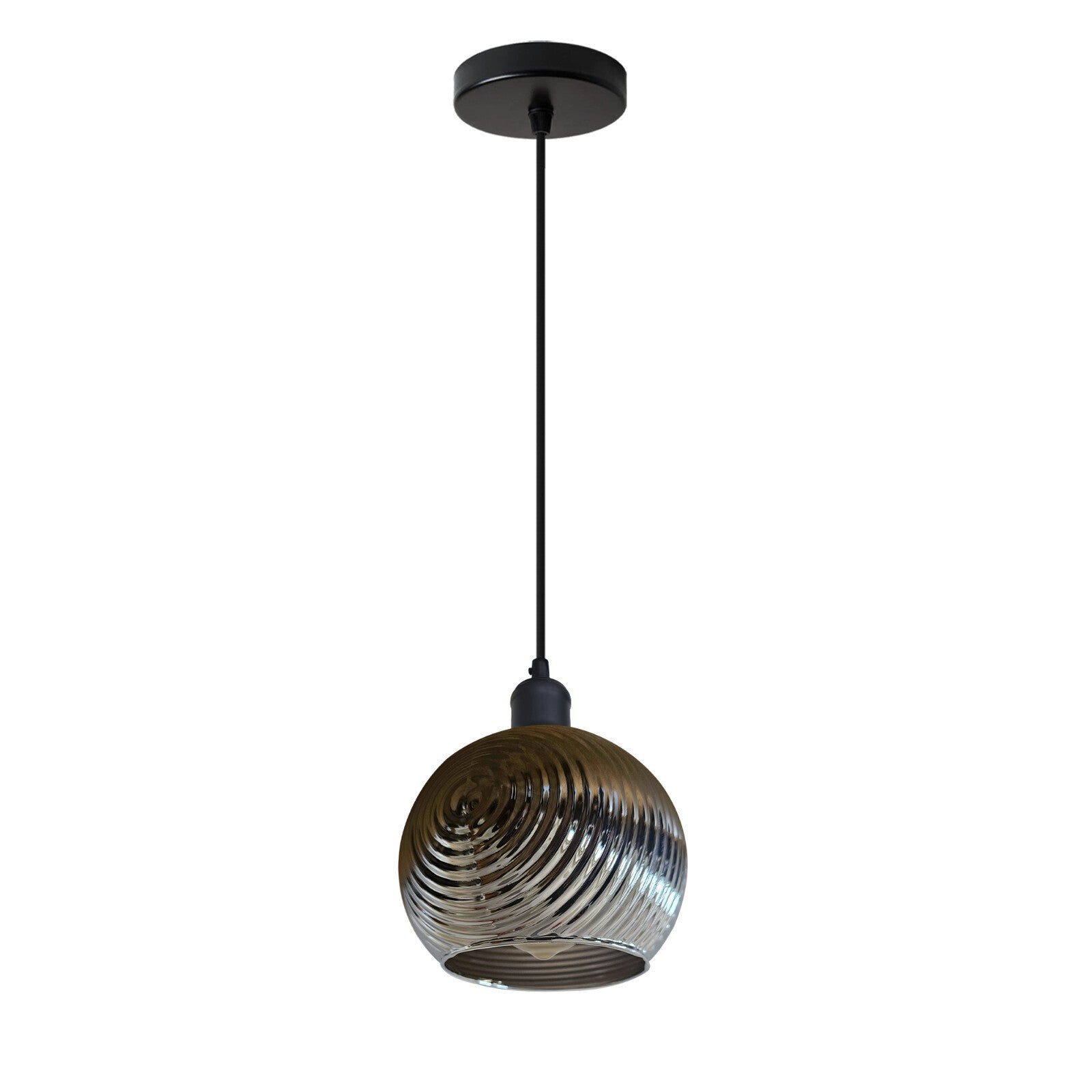 Industrial Retro Pendant Ceiling Light with Clear Glass Shade E27 Edison Ready